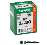 SPAX® Universalschrauben T20 3,5x30 schwarz 200 St.