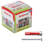 fischer DuoPower 8x40 S PH Dübel mit Schrauben 8 x 40 mm, 50 Stück