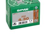 SPAX® Möbelverbindungsschrauben T20 Flachrückwandkopf 4 x 30 mm