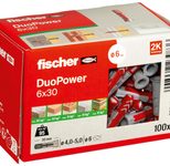 fischer DuoPower 6x30 Universaldübel-Sortiment 6 x 30 mm, 100 Stück