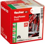 fischer DuoPower 6x50 Universaldübel-Sortiment 6 x 50 mm, 100 Stück
