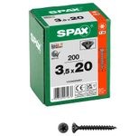 SPAX® Universalschrauben T20 3,5x20 schwarz 200 St.