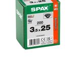 SPAX® Universalschrauben T20 3,5x25 schwarz 200 St.