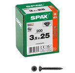 SPAX® Universalschrauben T20 3,5x25 schwarz 200 St.