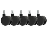 AMSTYLE 5er-Set Teppichbodenrollen SPM1.937 Schwarz