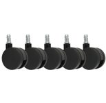 AMSTYLE 5er-Set Teppichbodenrollen SPM1.937 Schwarz