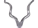 WOHNLING WL1.241 Hirschgeweih L Aluminium Silber Wanddeko 80 cm