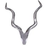WOHNLING WL1.241 Hirschgeweih L Aluminium Silber Wanddeko 80 cm
