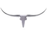 WOHNLING WL1.244 Bullgeweih L Aluminium Silber Wanddeko 125cm
