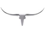 WOHNLING WL1.245 Bullgeweih M Aluminium Silber Wanddeko 100cm