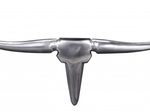 WOHNLING WL1.246 Bullgeweih S Aluminium Silber Wanddeko 74cm