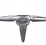 WOHNLING WL1.246 Bullgeweih S Aluminium Silber Wanddeko 74cm