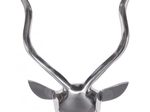WOHNLING WL1.254 Hirschgeweih S Aluminium Silber Wanddeko 33 cm