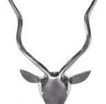 WOHNLING WL1.254 Hirschgeweih S Aluminium Silber Wanddeko 33 cm