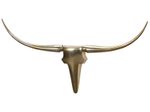 WOHNLING WL1.391 Bullgeweih L Aluminium Gold Wanddeko 125cm