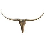 WOHNLING WL1.391 Bullgeweih L Aluminium Gold Wanddeko 125cm