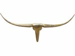WOHNLING WL1.392 Bullgeweih M Aluminium Gold Wanddeko 100cm
