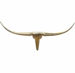 WOHNLING WL1.392 Bullgeweih M Aluminium Gold Wanddeko 100cm