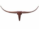 WOHNLING WL1.394 Bullgeweih M Aluminium Bronze Wanddeko 100cm
