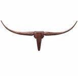 WOHNLING WL1.394 Bullgeweih M Aluminium Bronze Wanddeko 100cm