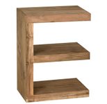 WOHNLING WL1.450 Beistelltisch MUMBAI Massivholz Akazie E Cube 30 cm x 44 cm x 60 cm