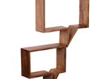 WOHNLING WL1.529 Wandregal MUMBAI (2er Set) Massiv-Holz Sheesham 50 cm x 13 cm x 49 cm