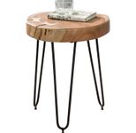 WOHNLING WL1.547 Beistelltisch BAGLI Massiv-Holz Akazie 30 cm x 30 cm x 41 cm