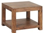 WOHNLING WL1.570 Couchtisch MUMBAI Massivholz Sheesham 60 cm x 60 cm x 45 cm