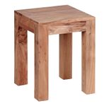 WOHNLING WL1.589 Beistelltisch MUMBAI Massiv-Holz Akazie 35 cm x 35 cm x 45 cm
