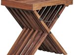 WOHNLING WL1.737 Beistelltisch MUMBAI Massiv-Holz Sheesham 40 cm x 60 cm x 57 cm
