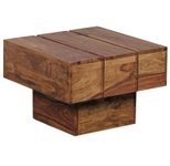 WOHNLING WL1.755 Beistelltisch Sheesham 44 cm x 44 cm x 30 cm