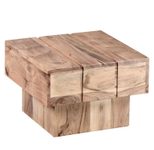 WOHNLING WL1.756 Beistelltisch Akazie 44 cm x 44 cm x 30 cm