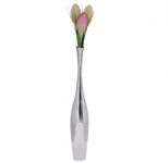 WOHNLING WL1.919 Deko Vase groß BOTTLE S Aluminium modern mit 1 Öffnung in Silber