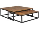 WOHNLING WL5.054 Couchtisch AKOLA Sheesham 75 cm x 75 cm x 27 cm