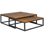 WOHNLING WL5.054 Couchtisch AKOLA Sheesham 75 cm x 75 cm x 27 cm