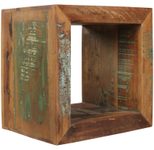 WOHNLING WL5.072 Beistelltisch KALKUTTA Braun 35 cm x 45 cm x 45 cm