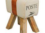 WOHNLING WL5.107 Design Turnbock Sitzhocker Canvas Braun