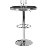 WOHNLING American Diner Bartisch WL5.113 rund Ø 60 cm schwarz/silber