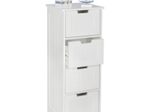 WOHNLING WL5.183 Design Badschrank PATTI Landhaus-Stil Weiß 30 cm x 30 cm x 83 cm