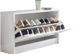 WOHNLING WL5.271 Schuhkipper SPLIT Weiß 80 cm x 24 cm x 47 cm