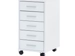 WOHNLING WL5.273 Rollcontainer Weiß 33 cm x 38 cm x 63 cm
