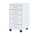 WOHNLING WL5.273 Rollcontainer Weiß 33 cm x 38 cm x 63 cm