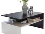 WOHNLING WL5.282 Couchtisch MURPHY Schwarz/Weiß (matt) 60 cm x 90 cm x 43 cm