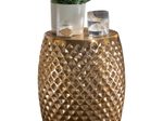WOHNLING WL5.450 Beistelltisch Gold 32 cm x 32 cm x 42 cm
