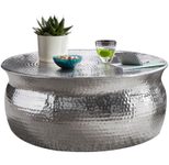 WOHNLING WL5.451 Couchtisch KARAM Silbern 75 cm x 75 cm x 31 cm