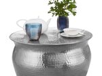 WOHNLING WL5.454 Couchtisch KARAM Silbern 60 cm x 60 cm x 30 cm