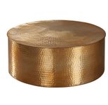 WOHNLING WL5.486 Couchtisch RAHI Gold 75 cm x 75 cm x 31 cm