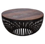 WOHNLING WL5.547 Couchtisch Braun 70 cm x 70 cm x 33 cm