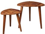 WOHNLING WL5.574 Design Satztisch Sheesham 60 cm x 60 cm x 54 cm