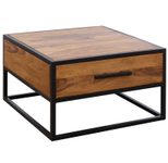 WOHNLING WL5.623 Couchtisch Sheesham 65 cm x 65 cm x 38 cm